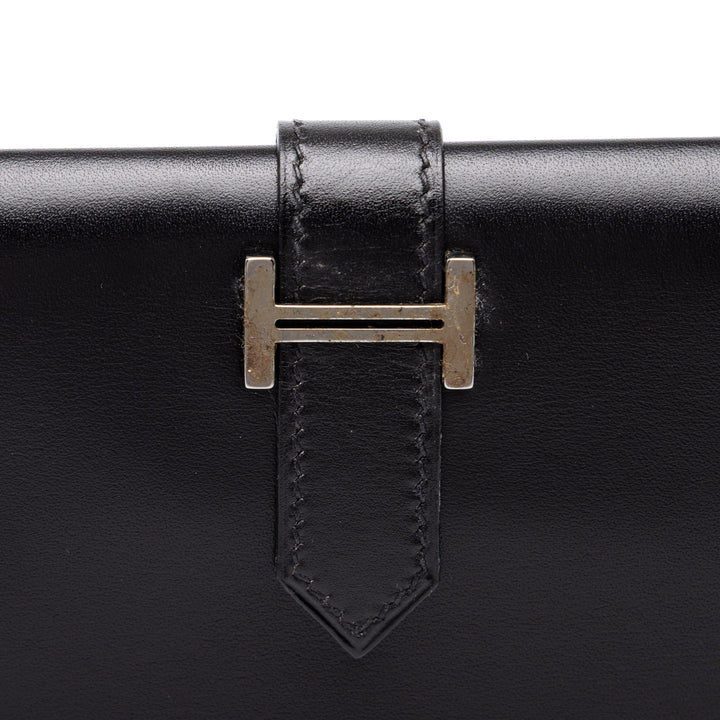 Hermès Portefeuille Box Veau Bearn Box Noir – vue 6 – GABY PARIS
