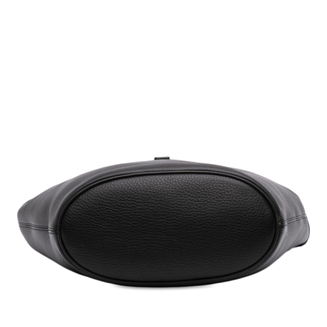 grainé Le 5 a 7 Hobo Cuir de veau grainé Noir