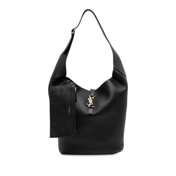 grainé Le 5 a 7 Hobo Cuir de veau grainé Noir