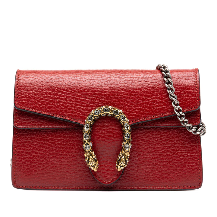 Gucci Dionysus Sac Mini Cuir de veau Rouge – vue principale – GABY PARIS