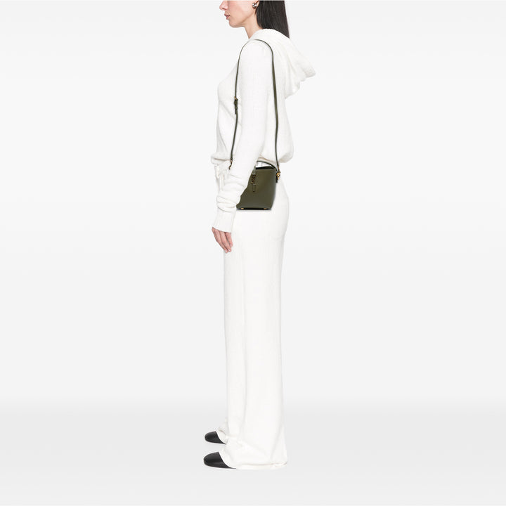 Saint Laurent Mini Shiny Cuir de veau Le 37 Bucket Bag Vert