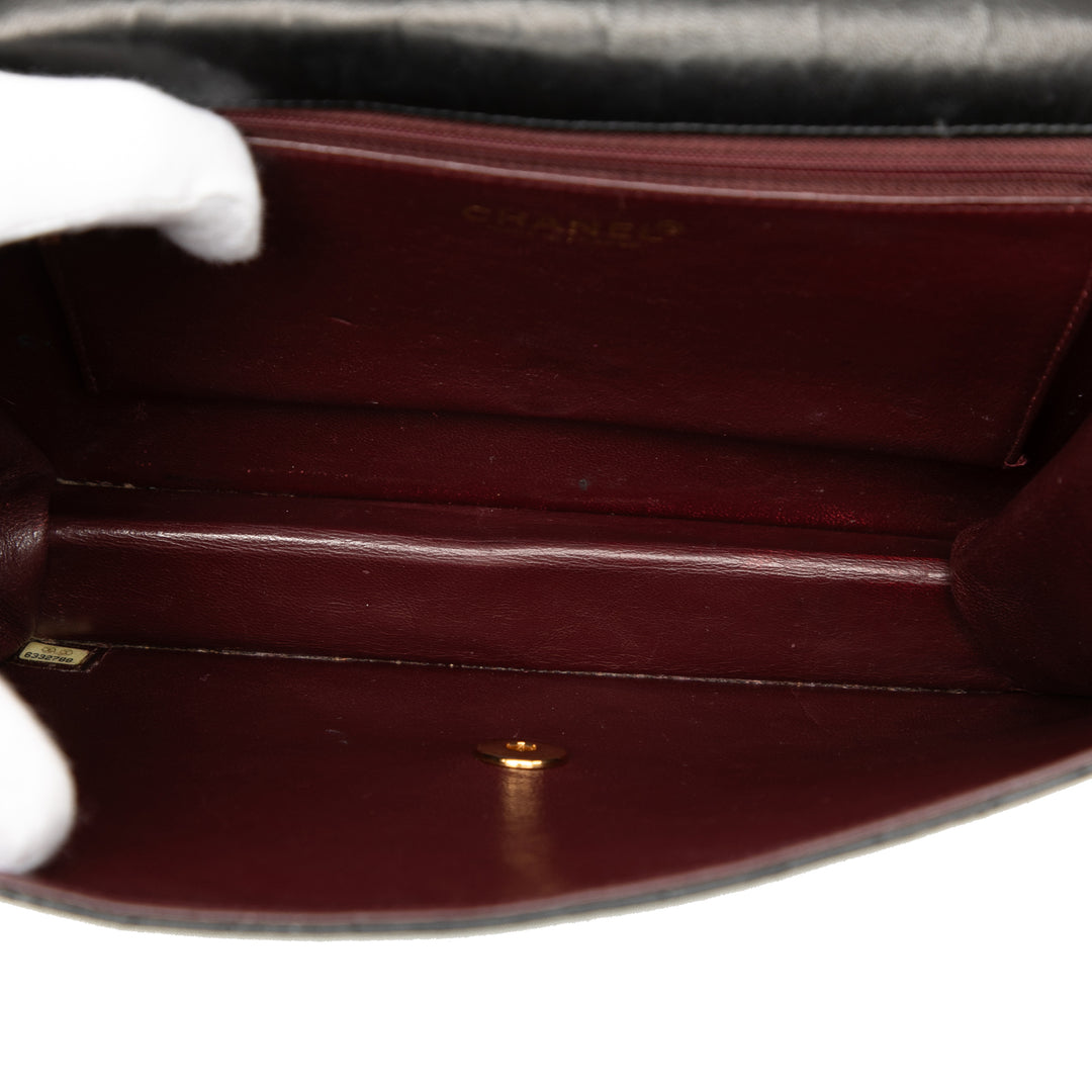Chanel Medium CC Matelassé Cuir d’agneau Simple rabat