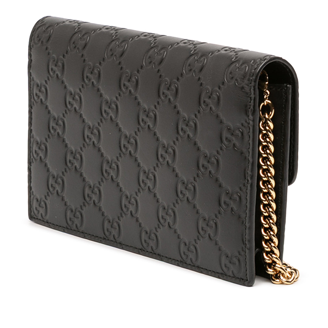 Gucci Guccissima Interlocking G Wallet on Chain