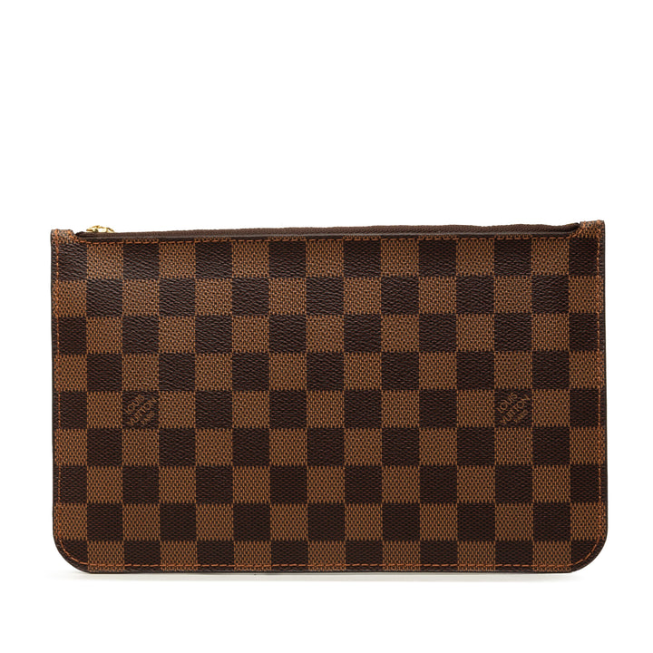 Louis Vuitton Neverfull Pochette MM Toile Damier Ébène