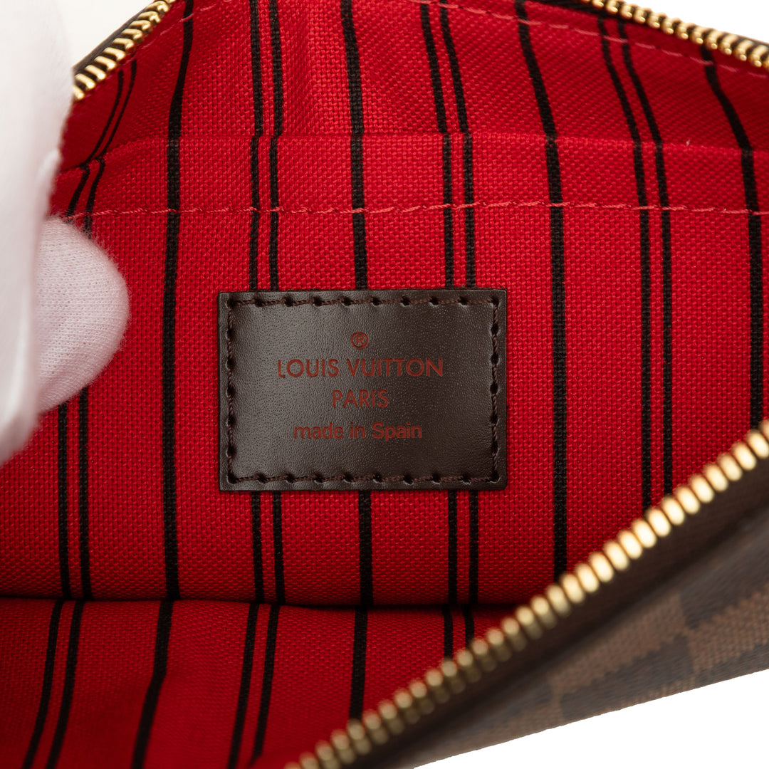Louis Vuitton Neverfull Pochette MM Toile Damier Ébène