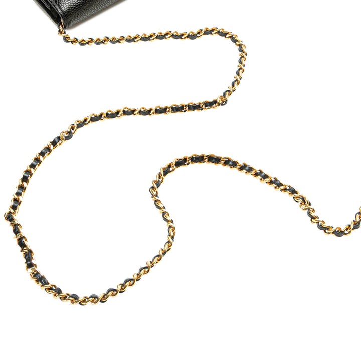 CC Caviar Wallet on Chain Black - Gaby Paris