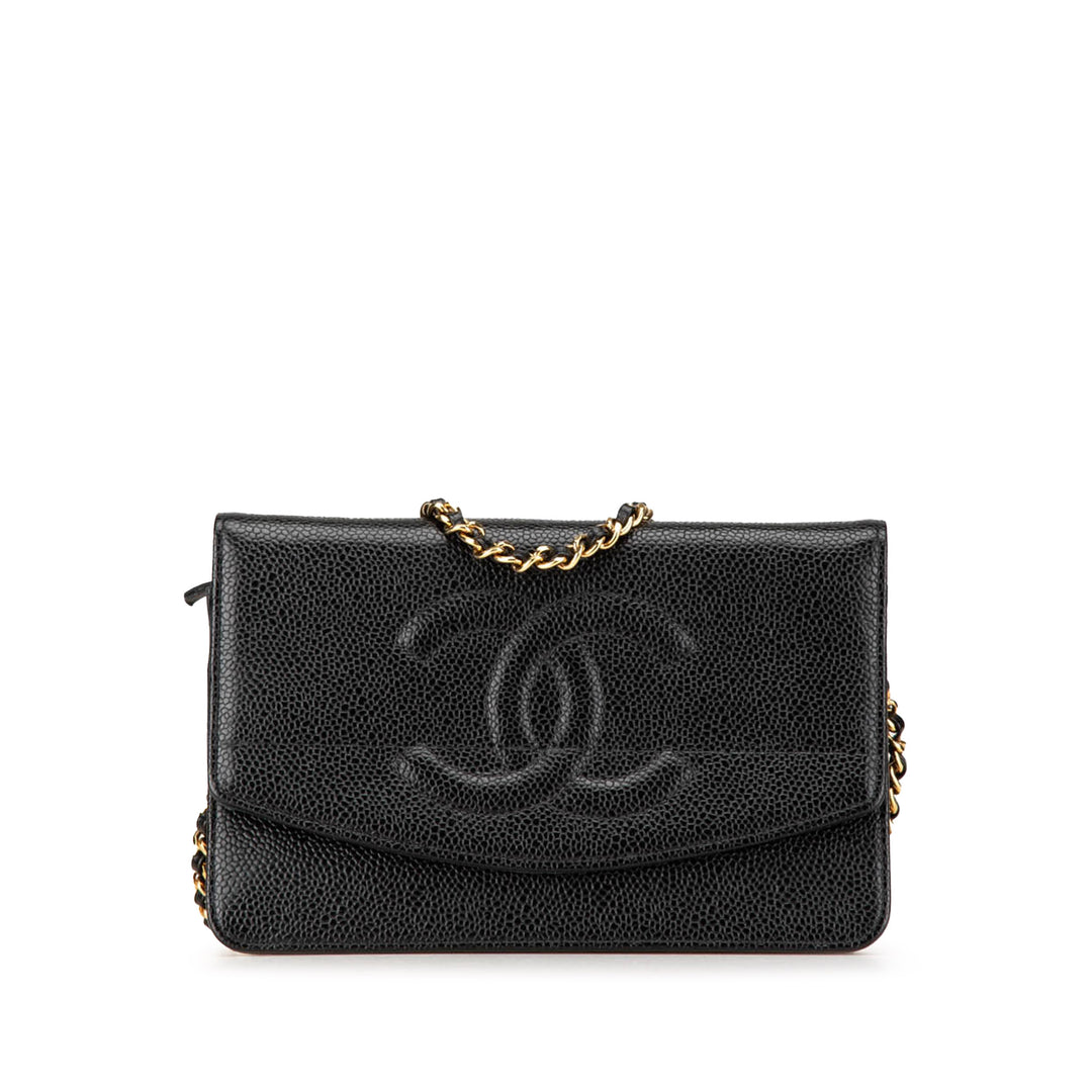 CC Caviar Wallet on Chain Black - Gaby Paris