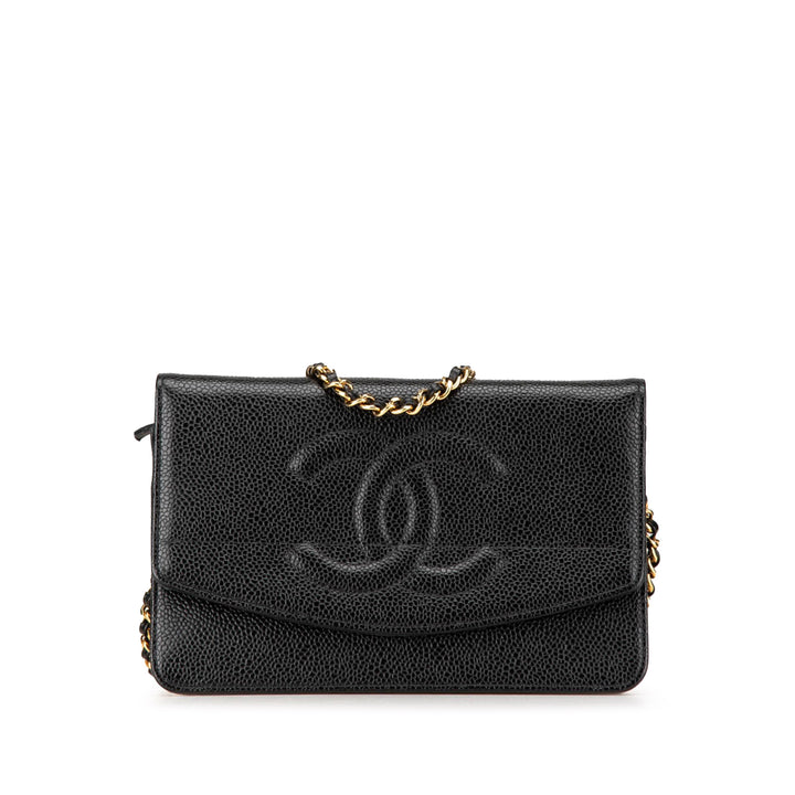 CC Caviar Wallet on Chain Black - Gaby Paris