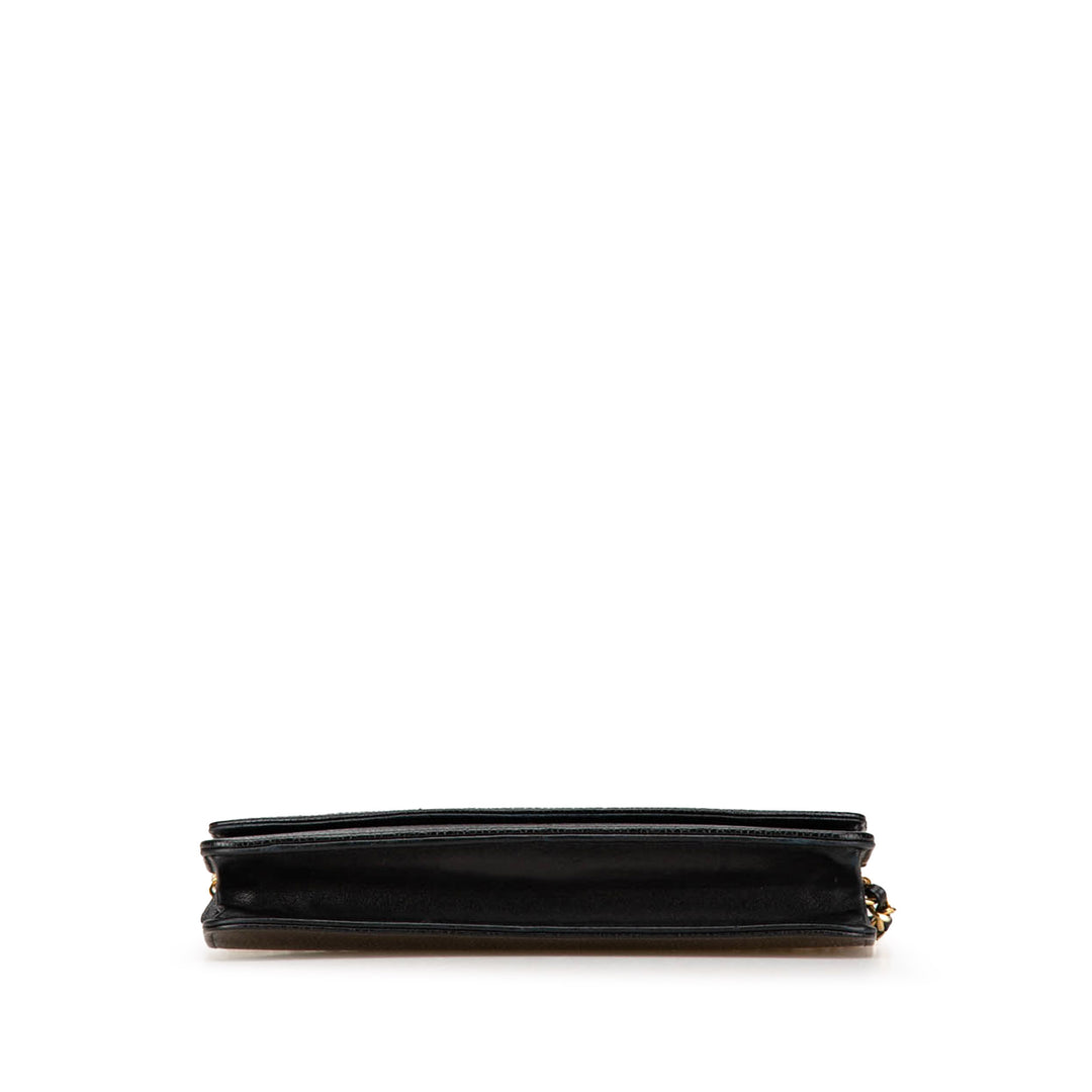 CC Caviar Wallet on Chain Black - Gaby Paris