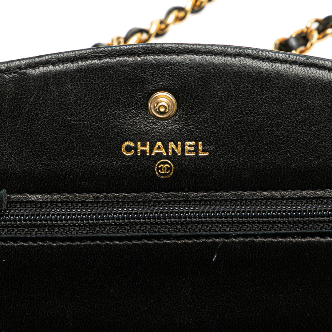 CC Caviar Wallet on Chain Black - Gaby Paris