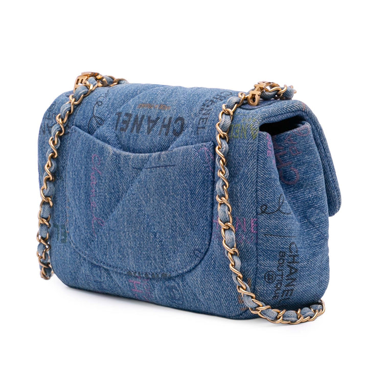 Chanel Mini Rectangular Matelassé Jean Mood à rabat
