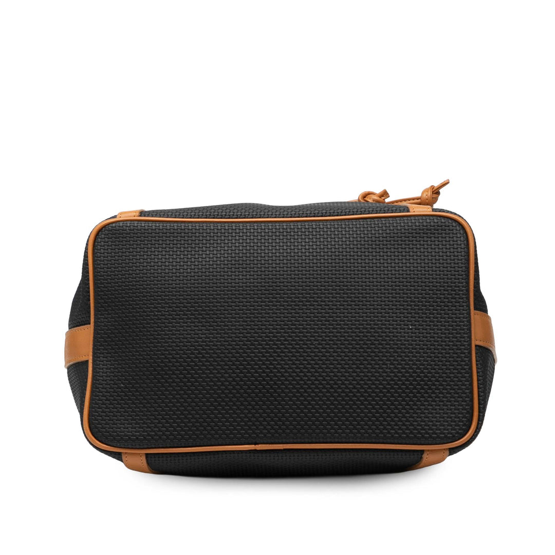 Saint Laurent Cuir à finitions Coated Toile Drawstring Bucket Sac