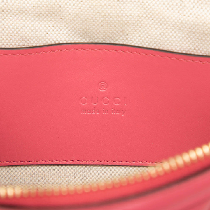 Gucci GG Marmont Matelasse Vanity Sac à chaîne Mini Cuir de veau Rose