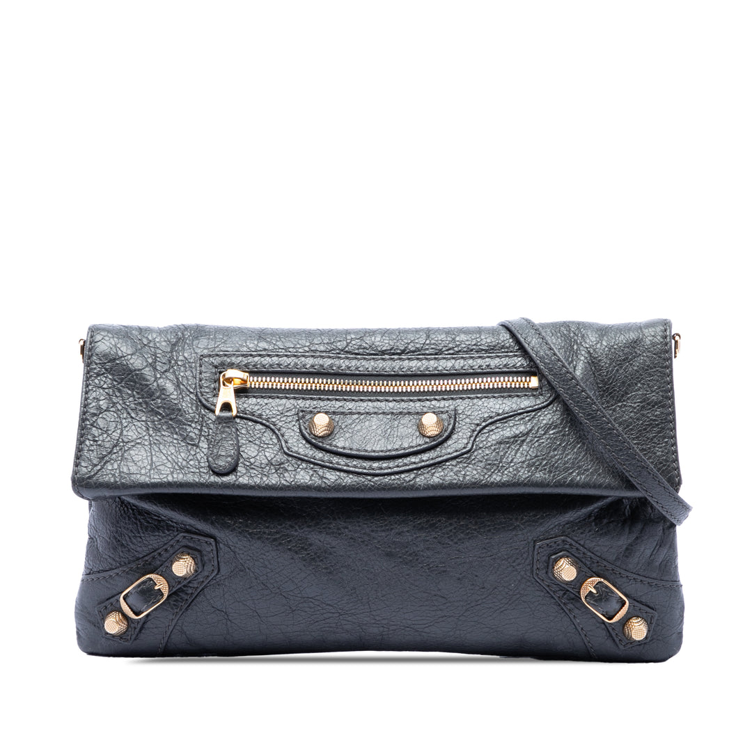 Balenciaga Cuir d’agneau Motocross Giant 12 Envelope Pochette With Strap