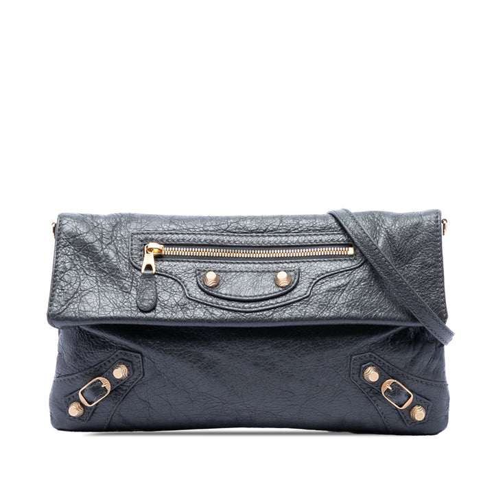 Balenciaga Cuir d’agneau Motocross Giant 12 Envelope Pochette With Strap