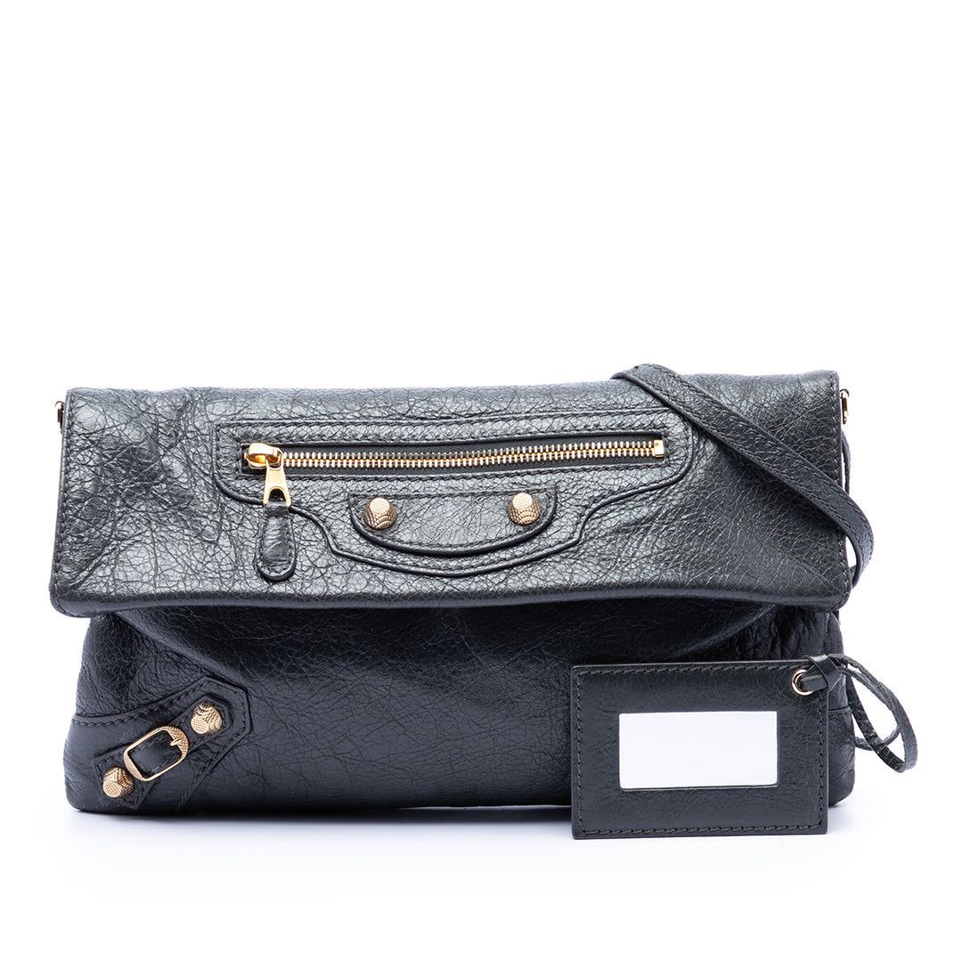 Balenciaga Cuir d’agneau Motocross Giant 12 Envelope Pochette With Strap