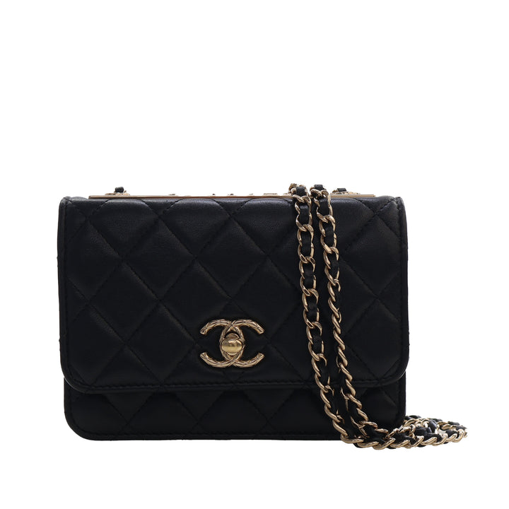 Chanel Mini Matelassé Cuir d'agneau Trendy CC Wallet on Chain