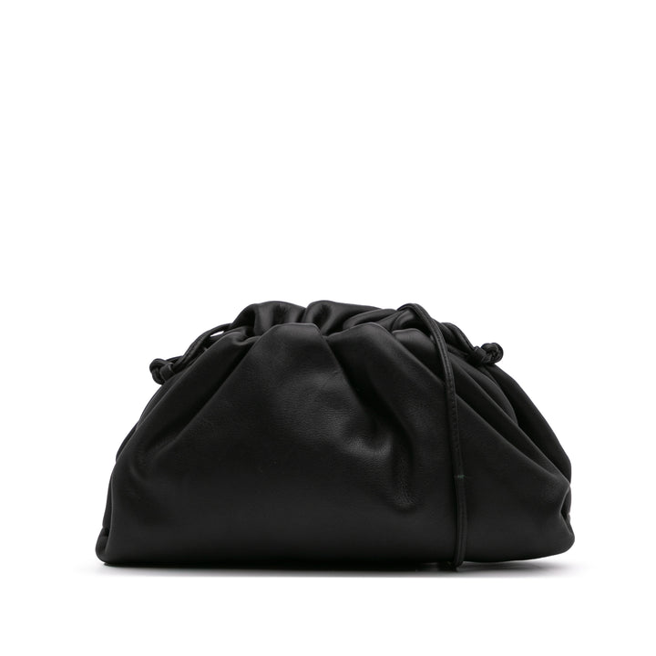 Bottega Veneta Cuir d’agneau The Mini Pochette Sac porté croisé Noir