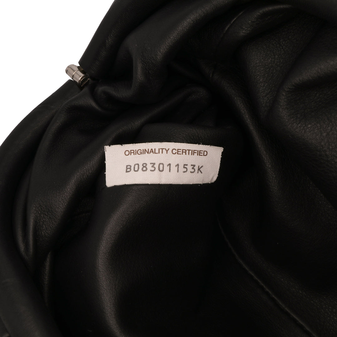 Bottega Veneta Cuir d’agneau The Mini Pochette Sac porté croisé Noir