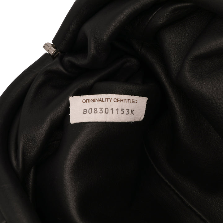 Bottega Veneta Cuir d’agneau The Mini Pochette Sac porté croisé Noir