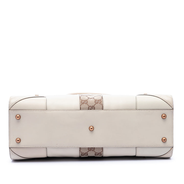 Gucci Cuir de veau et GG Toile Nailhead Cabas