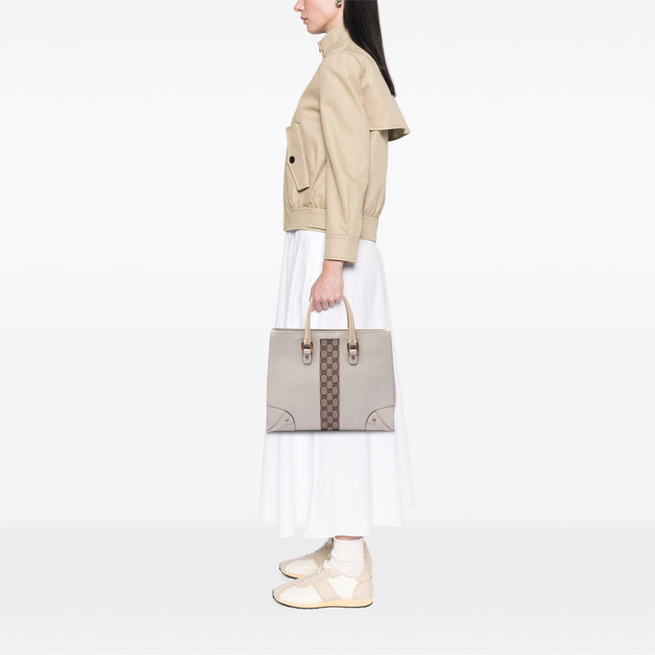 Gucci Cuir de veau et GG Toile Nailhead Cabas