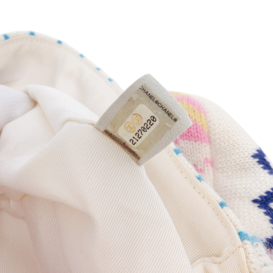 Chanel Medium Classic Multicolor Cashmere Knit Single Flap Blanc – GABY PARIS Authentique