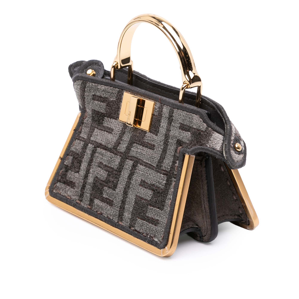 Fendi Nano Zucca Cashmere Peekaboo ISeeU Maxi Handle Bag Gris – GABY PARIS Authentique