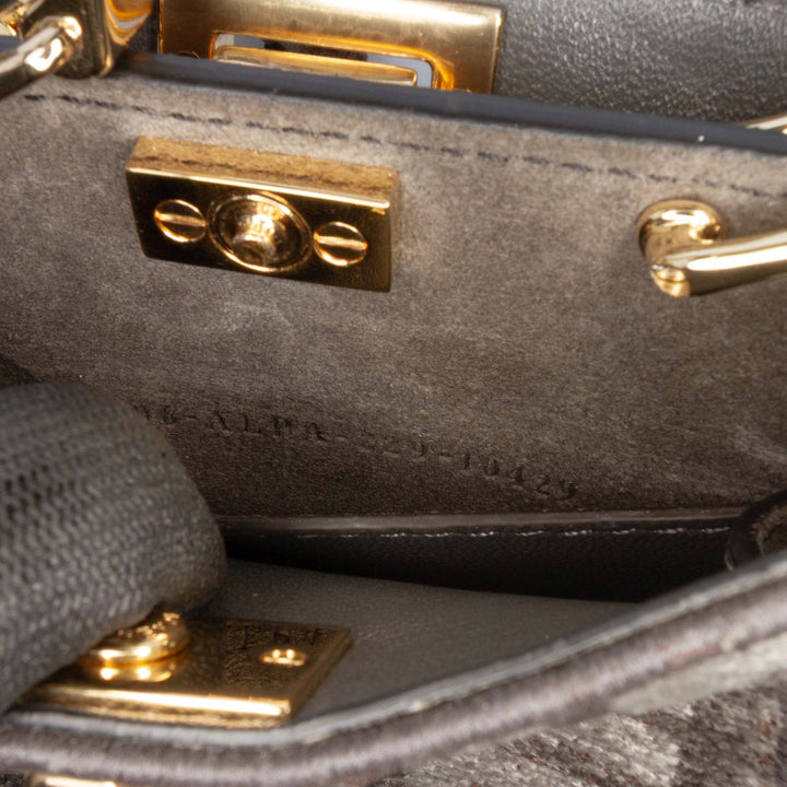 Fendi Nano Zucca Cashmere Peekaboo ISeeU Maxi Handle Bag Gris – GABY PARIS Authentique