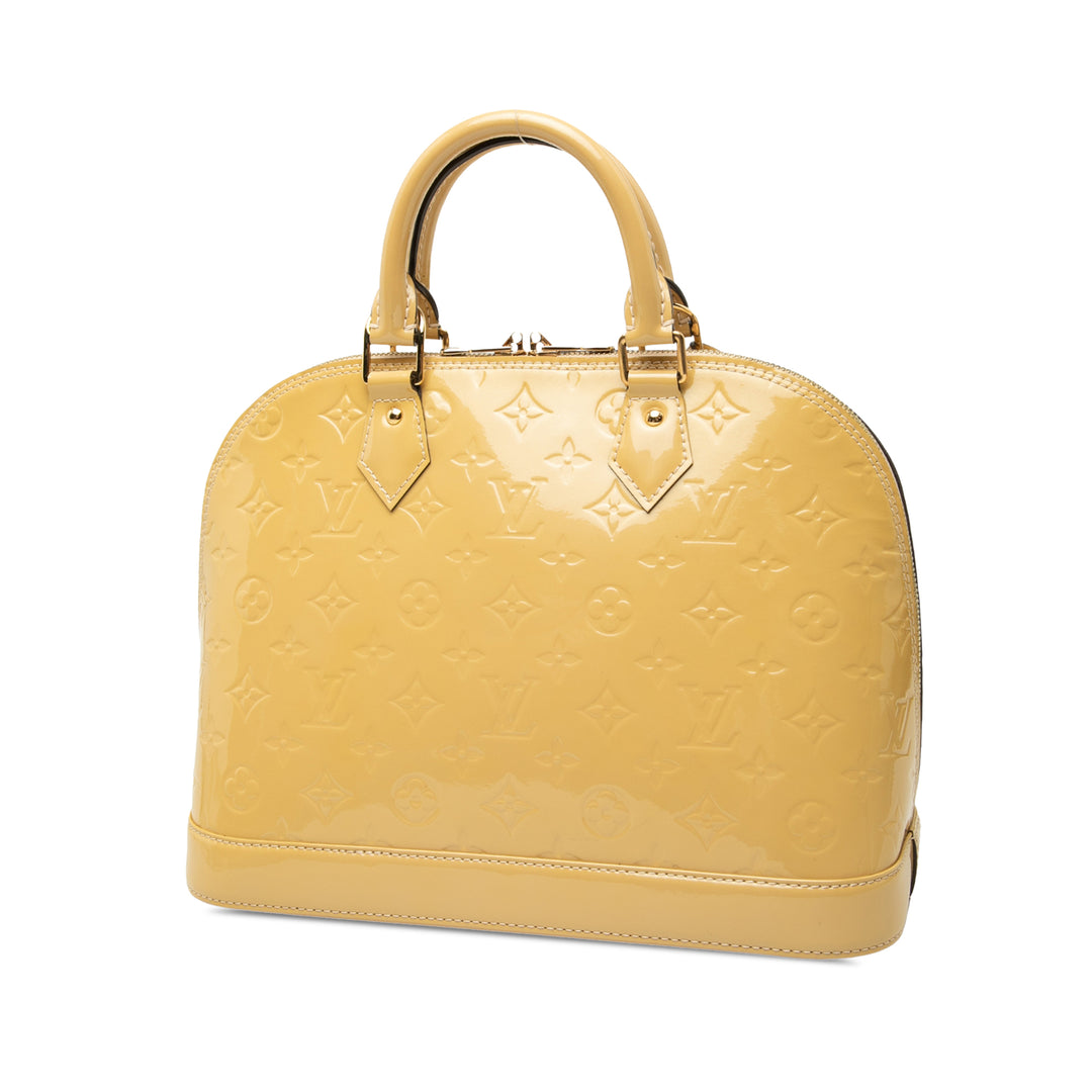 Louis Vuitton Alma PM Cuir verni Monogram Beige – vue 2 – GABY PARIS
