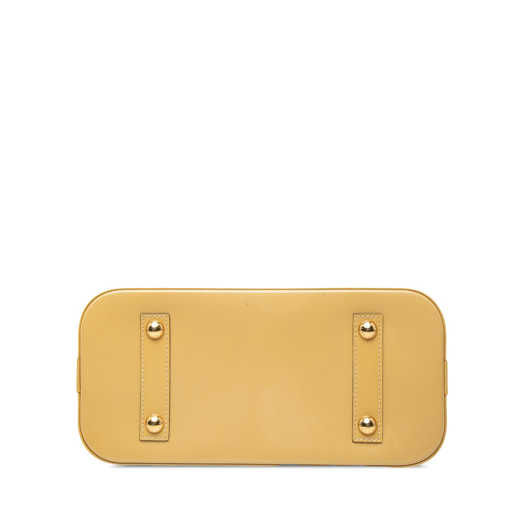 Louis Vuitton Alma PM Cuir verni Monogram Beige – vue 3 – GABY PARIS