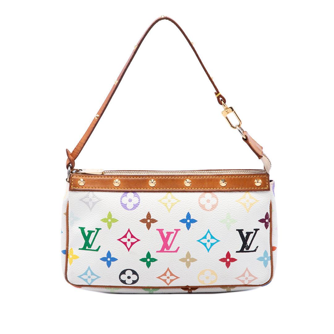 Louis Vuitton Pochette Accessoires Monogram Multicolore Blanc
