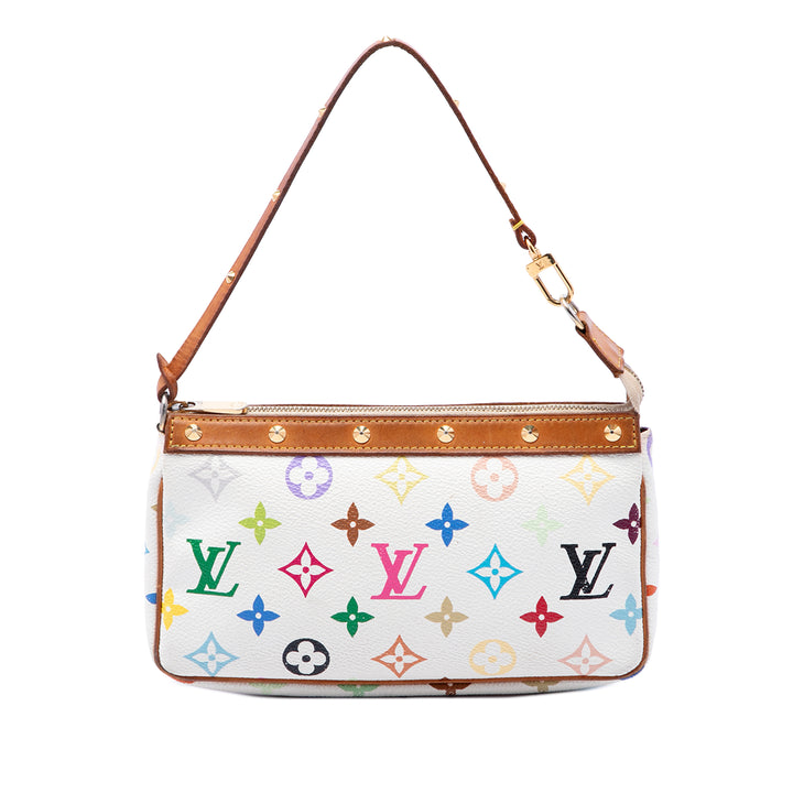 Louis Vuitton Pochette Accessoires Monogram Multicolore Blanc
