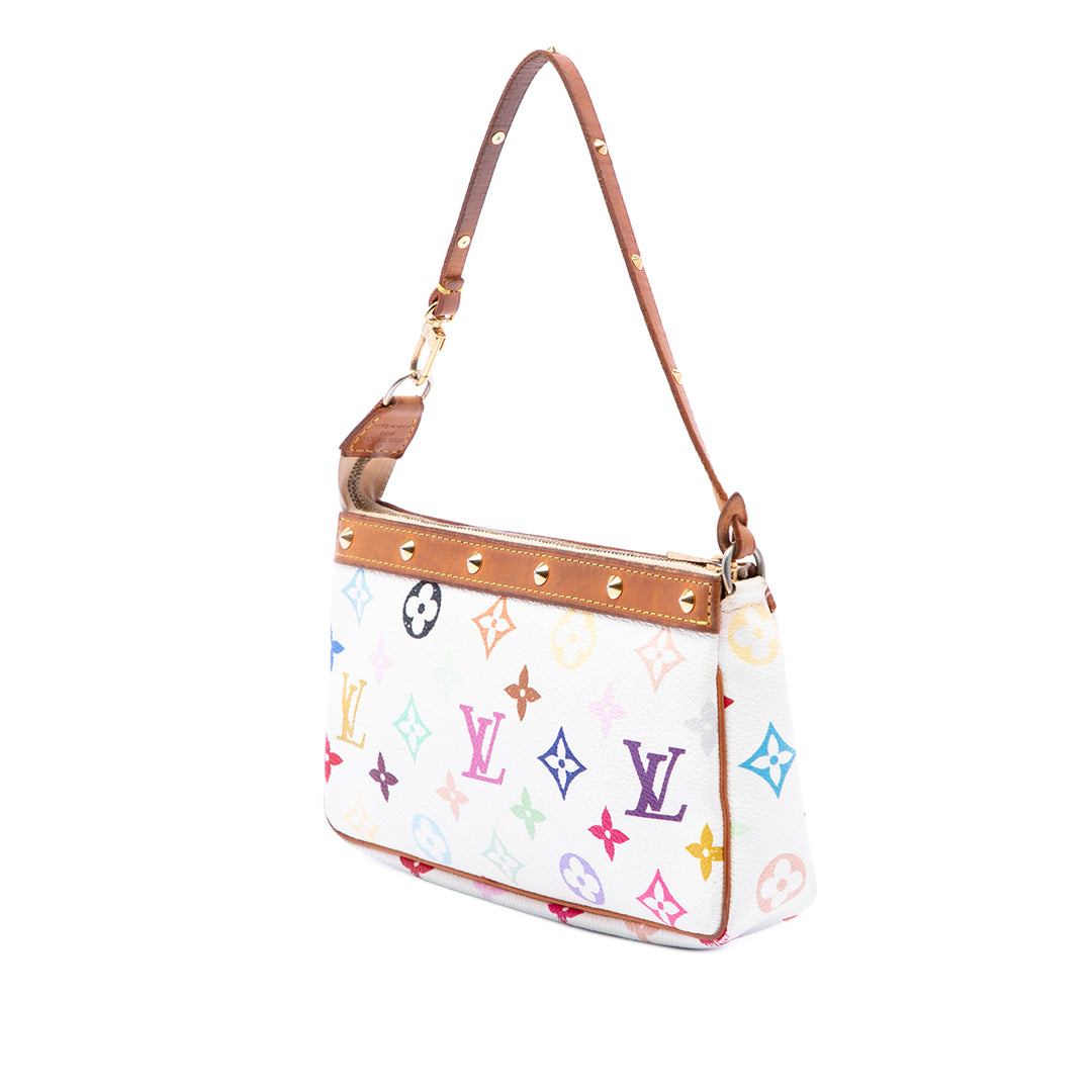Louis Vuitton Pochette Accessoires Monogram Multicolore Blanc
