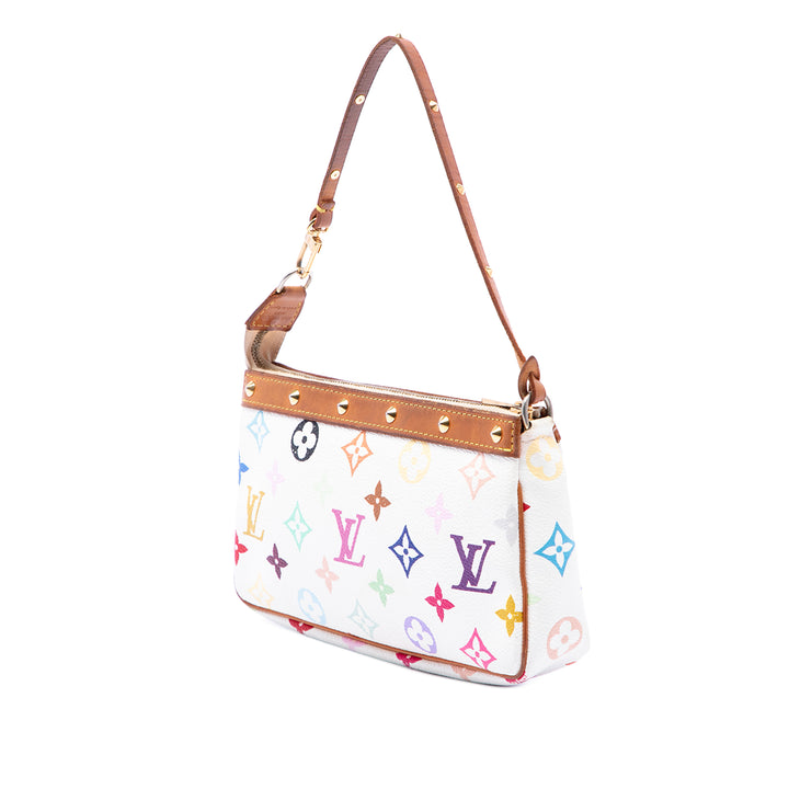 Louis Vuitton Pochette Accessoires Monogram Multicolore Blanc