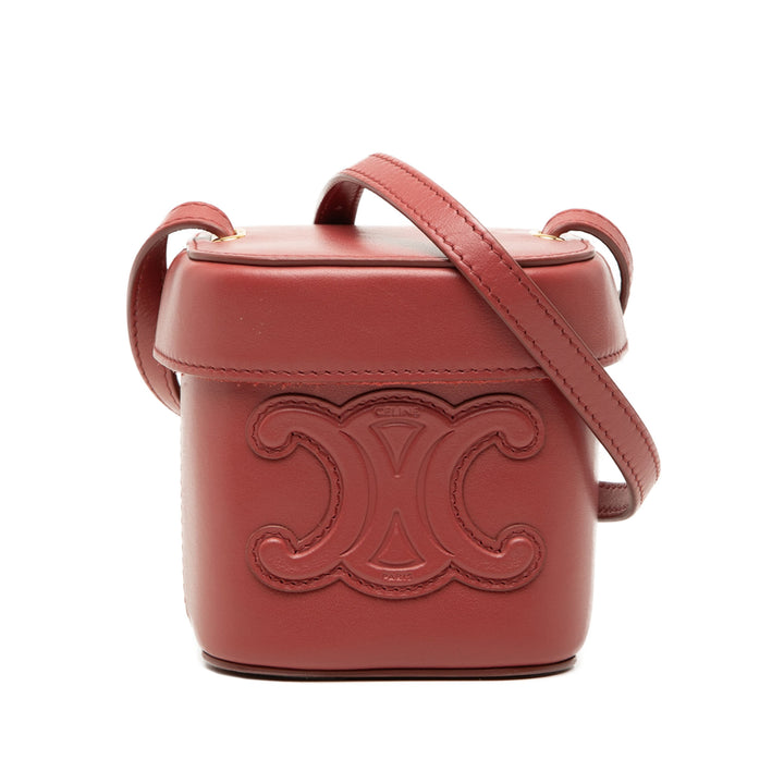 Celine Sac bandoulière Triomphe boîte Petit Cuir de veau Rouge – vue principale – GABY PARIS