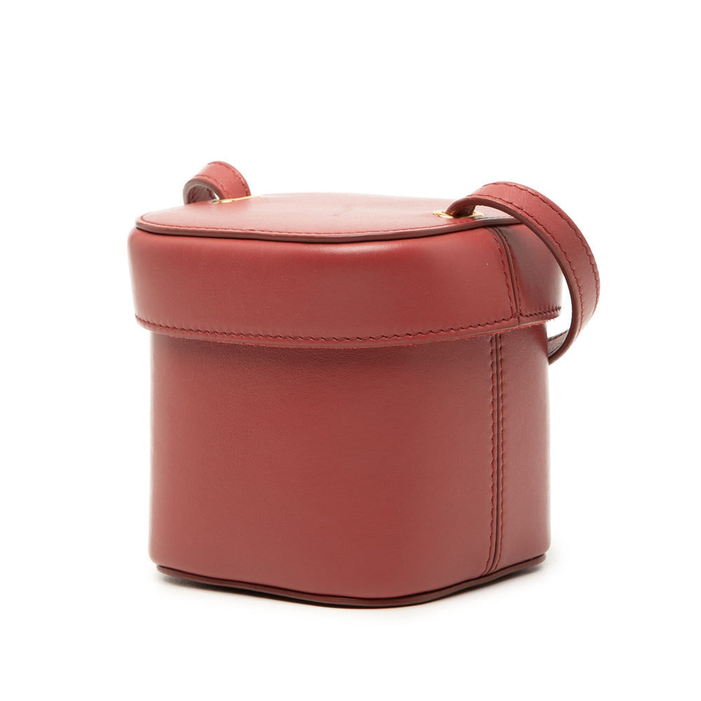 Celine Sac bandoulière Triomphe boîte Petit Cuir de veau Rouge – vue 2 – GABY PARIS