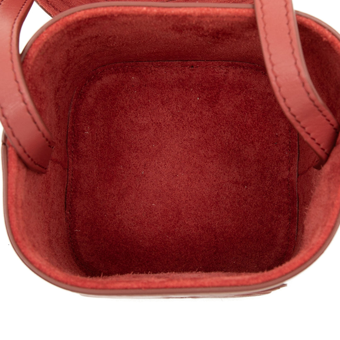 Celine Sac bandoulière Triomphe boîte Petit Cuir de veau Rouge – vue 4 – GABY PARIS