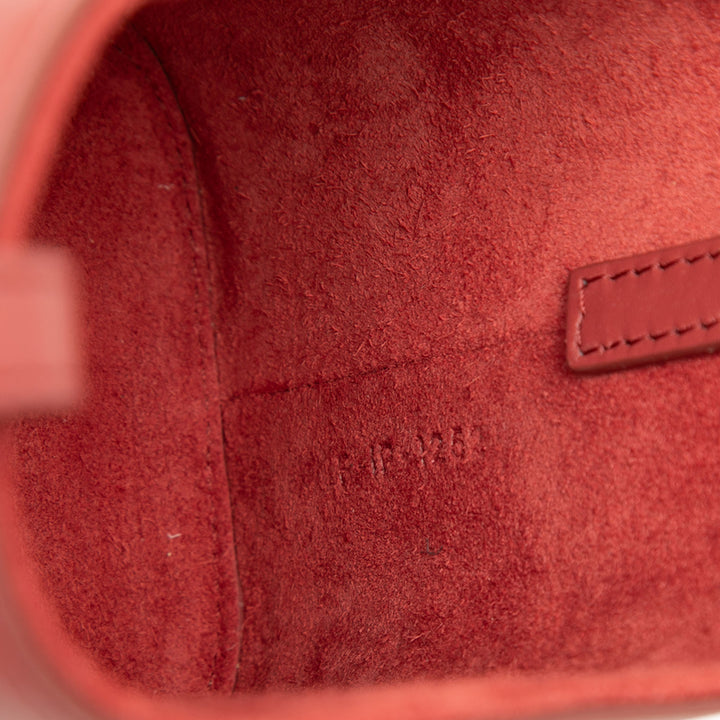 Celine Sac bandoulière Triomphe boîte Petit Cuir de veau Rouge – vue 5 – GABY PARIS