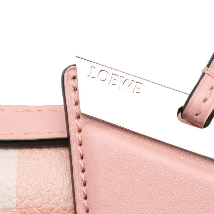 Small Leather Gingham Barcelona Crossbody Pink - Gaby Paris