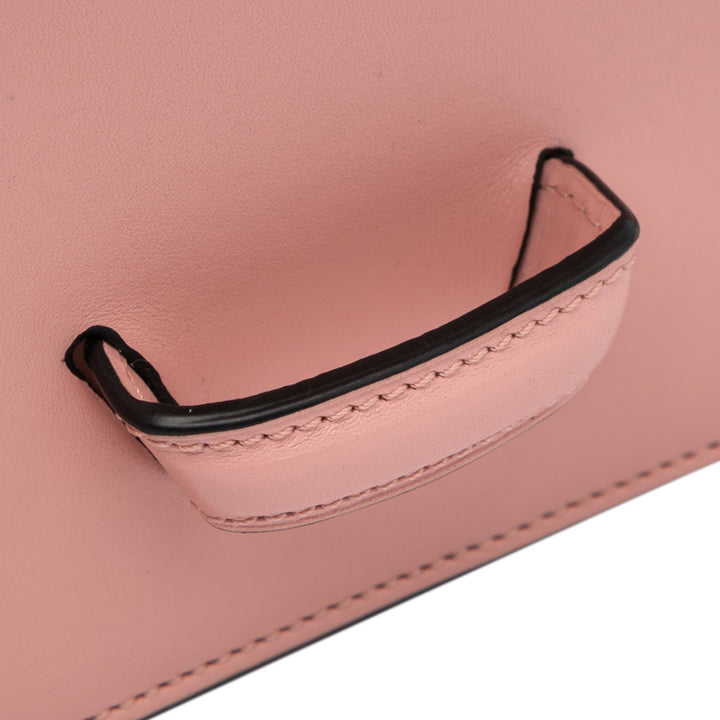 Small Leather Gingham Barcelona Crossbody Pink - Gaby Paris