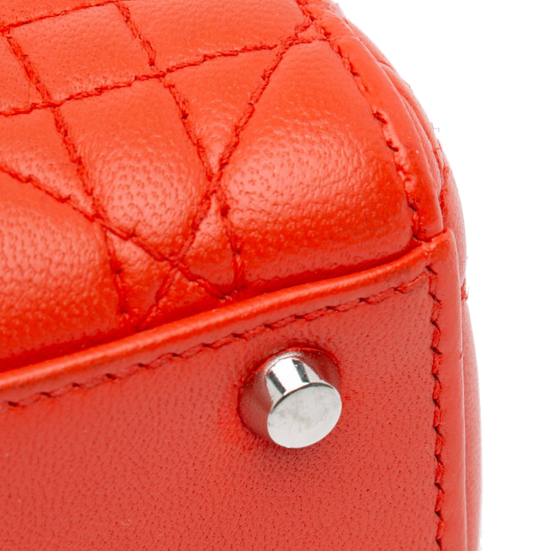 Mini Cannage Lambskin Lady Dior Red - Gaby Paris