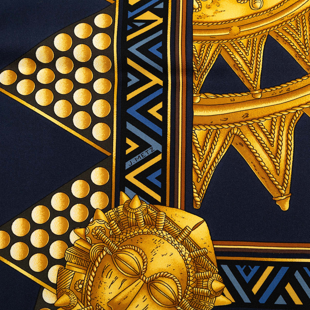 L Or Des Chefs Foulard 90 Bleu