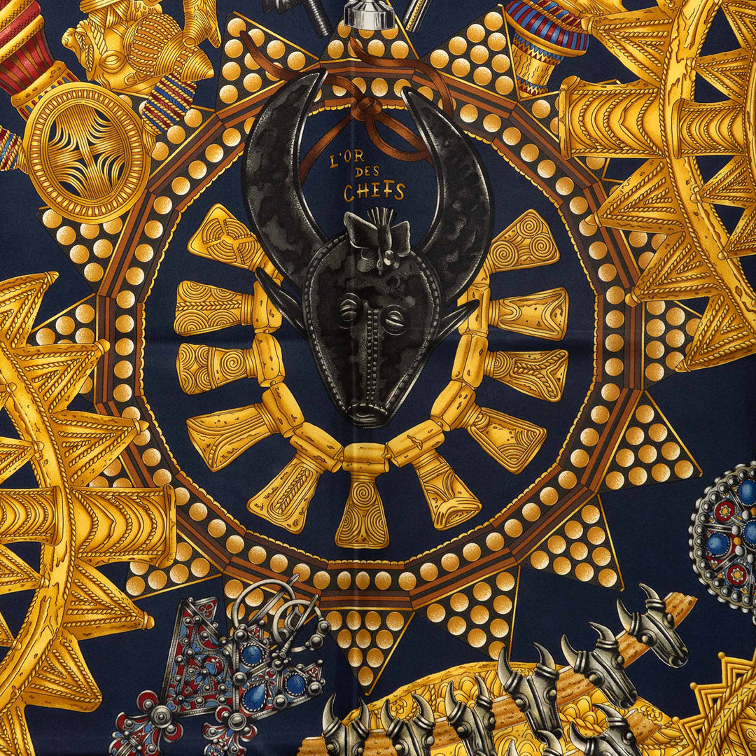 L Or Des Chefs Foulard 90 Bleu