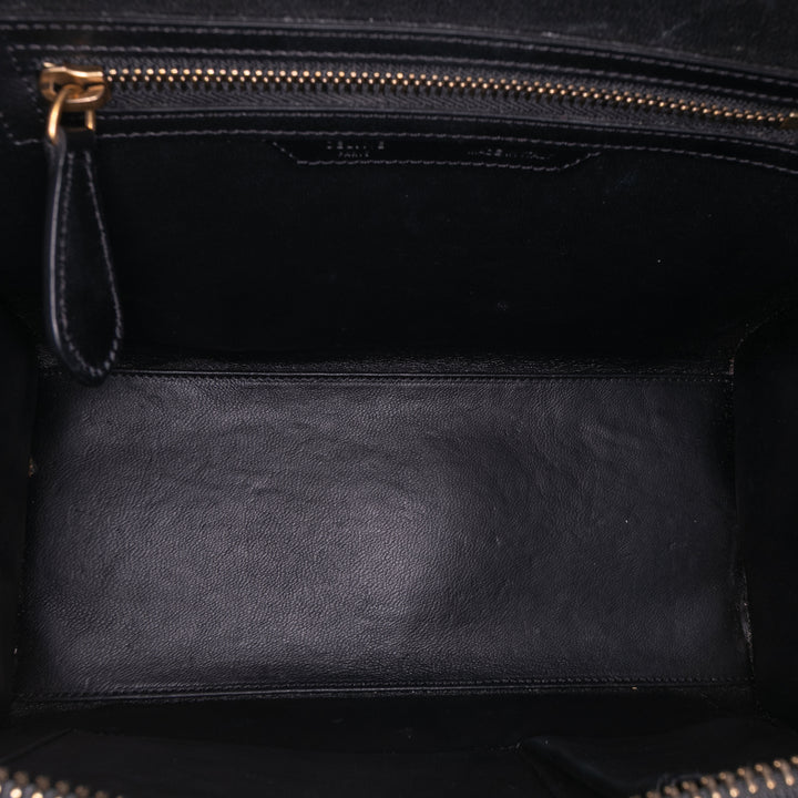 Celine Micro Tricolor Felt Laine and Cuir de veau Luggage Cabas Marron – GABY PARIS Authentique