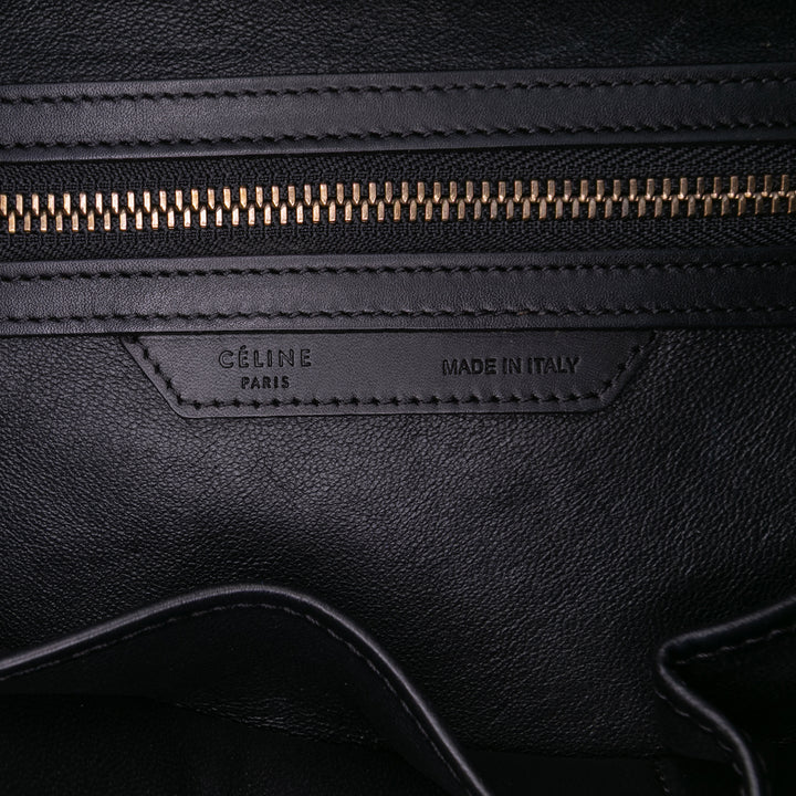 Celine Micro Tricolor Felt Laine and Cuir de veau Luggage Cabas Marron – GABY PARIS Authentique