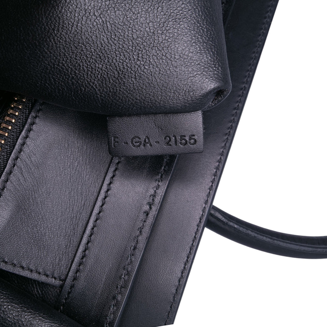 Celine Micro Tricolor Felt Laine and Cuir de veau Luggage Cabas Marron – GABY PARIS Authentique