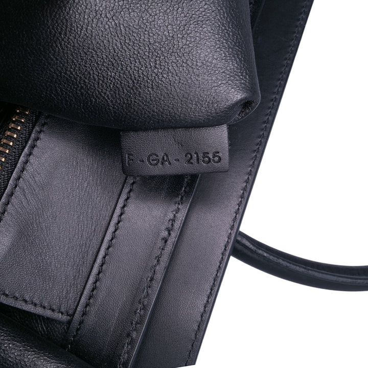 Celine Micro Tricolor Felt Laine and Cuir de veau Luggage Cabas Marron – GABY PARIS Authentique
