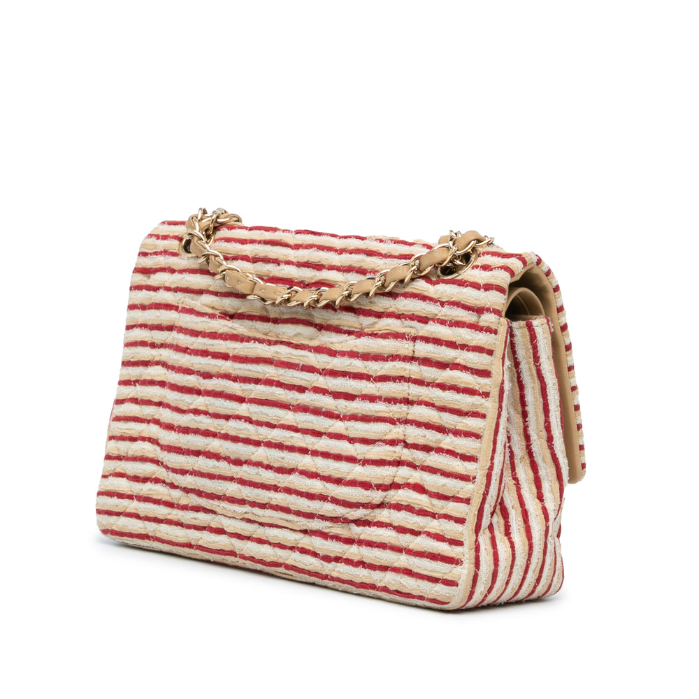 Medium Classic Jersey Coco Sailor Double Flap Red - Gaby Paris