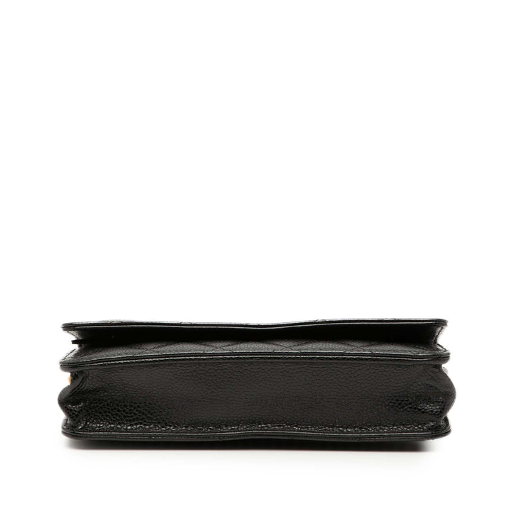 Chanel CC Matelassé Caviar Wallet on Chain